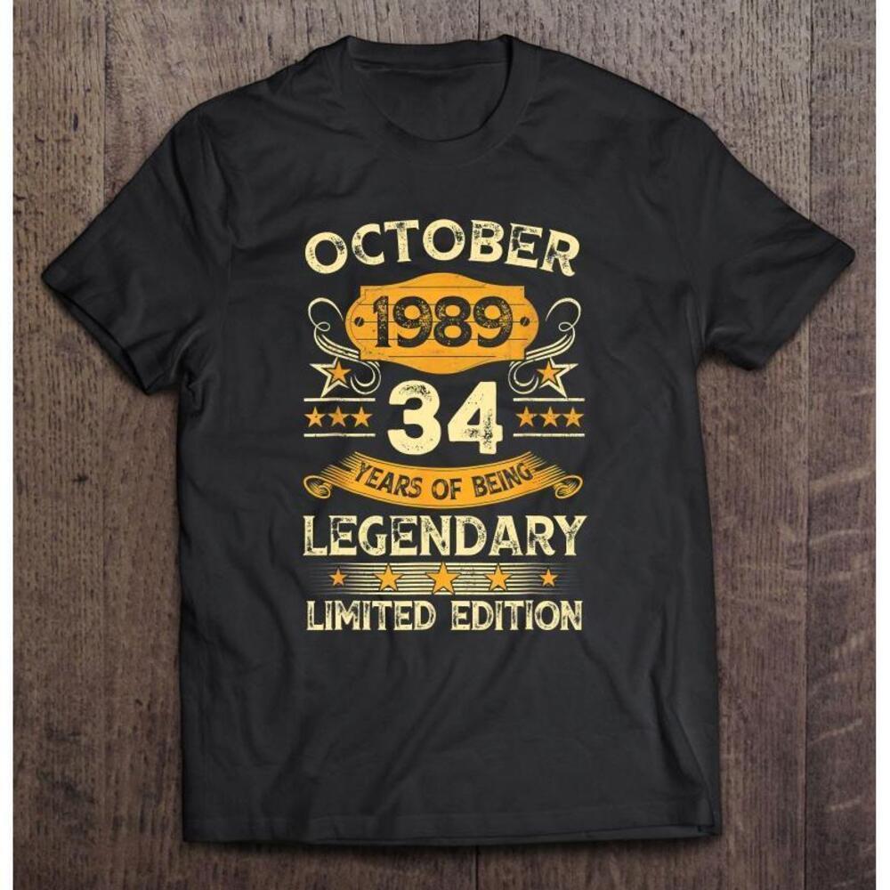 34 Years Old Gift Made In October 1989 34Th Birthday